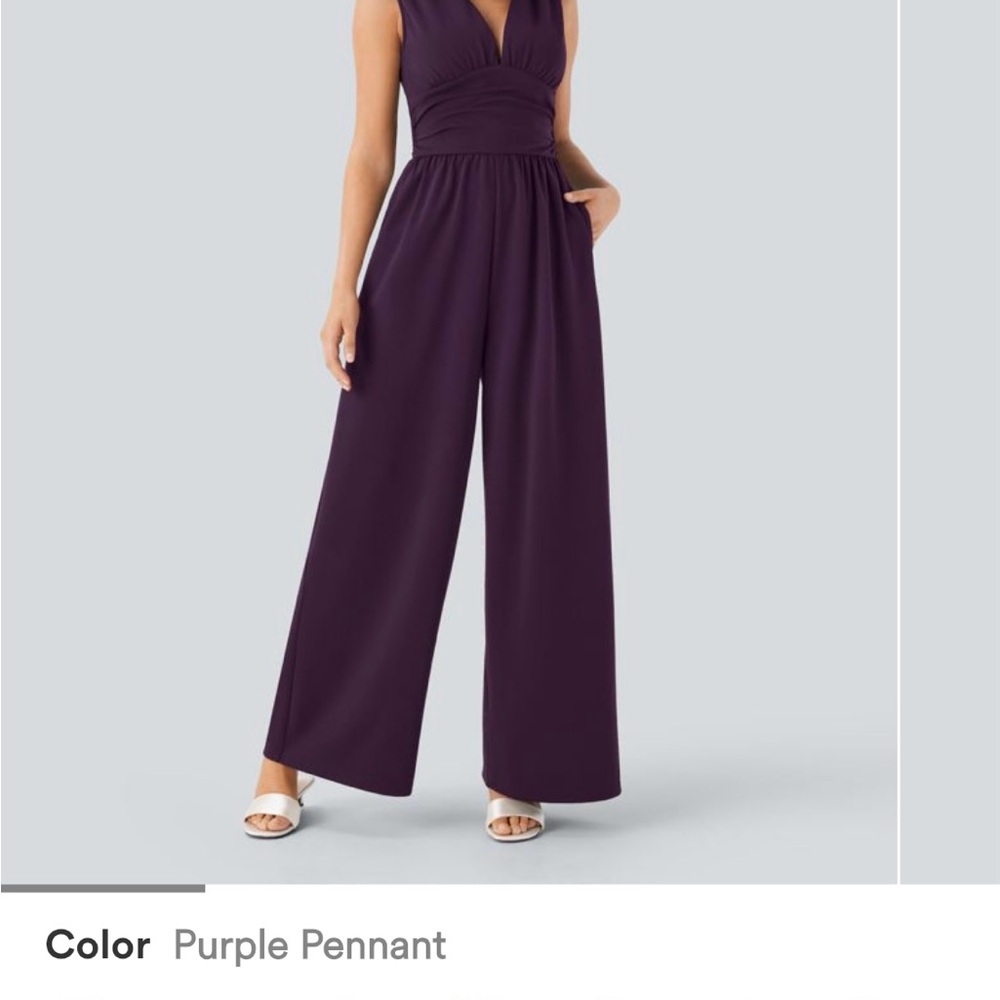 Purple Wide-Leg Jumpsuit